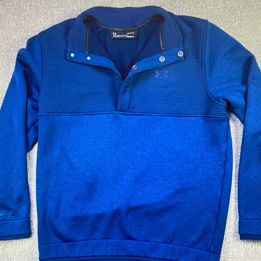 Under Armour Men’s Blue Snap-Quarter Zip Pullover Sweater